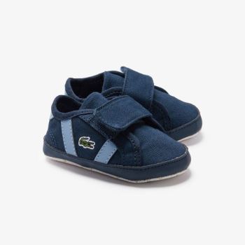 Lacoste Sideline Crib Canvas Sneakers Dětské - Tenisky Tmavě Blankyt | CZ-5rA5NC